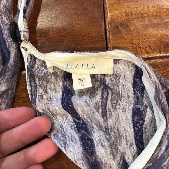 Illa Illa Couture size S short romper deep purple/creamSz AS - Picture 8 of 8